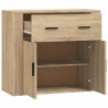 Sideboard Sonoma-Eiche 80x33x70 cm Holzwerkstoff