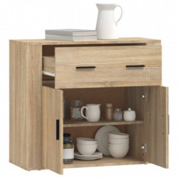 Sideboard Sonoma-Eiche 80x33x70 cm Holzwerkstoff