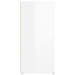 Sideboard Hochglanz-Weiß 40x33x70 cm Holzwerkstoff