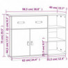 Sideboard Honigbraun 98,5x40x75 cm Massivholz Kiefer