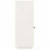 Highboard Weiß 67x40x108,5 cm Massivholz Kiefer
