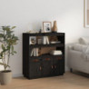 Highboard Schwarz 100x40x108,5 cm Massivholz Kiefer