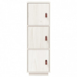 Highboard Weiß 34x40x108,5 cm Massivholz Kiefer