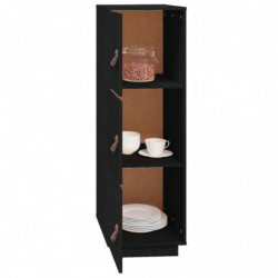 Highboard Schwarz 34x40x108,5 cm Massivholz Kiefer