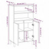 Highboard Hochglanz-Weiß 60x36x110 cm Holzwerkstoff