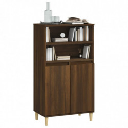 Highboard Braun Eichen-Optik 60x36x110 cm Holzwerkstoff