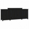 Sideboard Schwarz 164x37x68 cm Massivholz Kiefer