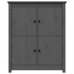 Sideboard Grau 83x41,5x100 cm Massivholz Kiefer