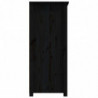 Sideboard Schwarz 83x41,5x100 cm Massivholz Kiefer