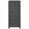 Beistellschrank Grau 100x40x90 cm Massivholz Kiefer