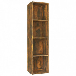 Bücherschrank/TV-Schrank Räuchereiche 36x30x143cm Holzwerkstoff