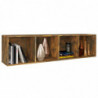 Bücherschrank/TV-Schrank Räuchereiche 36x30x143cm Holzwerkstoff