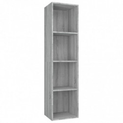 Bücherschrank/TV-Schrank Grau Sonoma 36x30x143 cm Holzwerkstoff