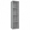 Bücherschrank/TV-Schrank Grau Sonoma 36x30x143 cm Holzwerkstoff