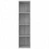 Bücherschrank/TV-Schrank Grau Sonoma 36x30x143 cm Holzwerkstoff