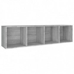 Bücherschrank/TV-Schrank Grau Sonoma 36x30x143 cm Holzwerkstoff