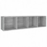 Bücherschrank/TV-Schrank Grau Sonoma 36x30x143 cm Holzwerkstoff