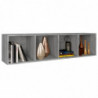 Bücherschrank/TV-Schrank Grau Sonoma 36x30x143 cm Holzwerkstoff