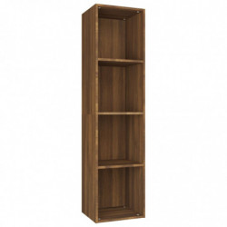 Bücherschrank/TV-Schrank Braun Eichen-Optik 36x30x143 cm