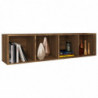 Bücherschrank/TV-Schrank Braun Eichen-Optik 36x30x143 cm