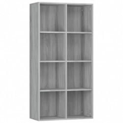 Bücherregal/Sideboard Grau Sonoma 66×30×130 cm Holzwerkstoff