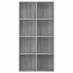 Bücherregal/Sideboard Grau Sonoma 66×30×130 cm Holzwerkstoff