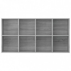 Bücherregal/Sideboard Grau Sonoma 66×30×130 cm Holzwerkstoff