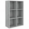 Bücherregal/Sideboard Grau Sonoma 66x30x98 cm Holzwerkstoff