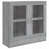 Vitrinenschrank Grau Sonoma 82,5x30,5x80 cm Holzwerkstoff