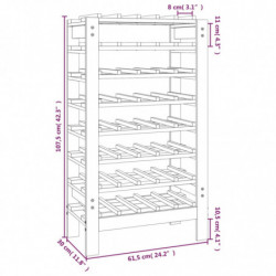 Weinregal 61,5x30x107,5 cm Massivholz Kiefer