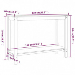 Konsolentisch 110x40x80 cm Massivholz Kiefer