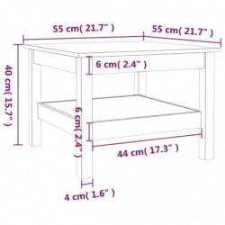 Couchtisch Honigbraun 55x55x40 cm Massivholz Kiefer