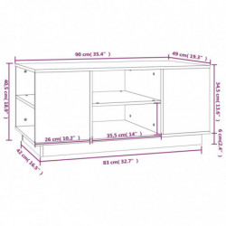 Couchtisch Honigbraun 90x49x40,5 cm Massivholz Kiefer