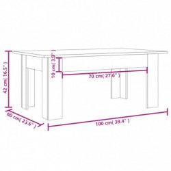 Couchtisch Grau Sonoma 100x60x42 cm Holzwerkstoff