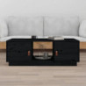 Couchtisch Schwarz 100x50x35 cm Massivholz Kiefer