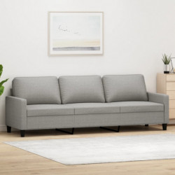 3-Sitzer-Sofa Hellgrau 210 cm Stoff