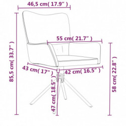 Esszimmerstühle 2 Stk. Drehbar Creme Samt