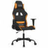 Gaming-Stuhl Schwarz und Orange Stoff