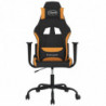 Gaming-Stuhl Schwarz und Orange Stoff