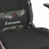 Gaming-Stuhl mit Fußstütze Schwarz und Tarnfarben Stoff