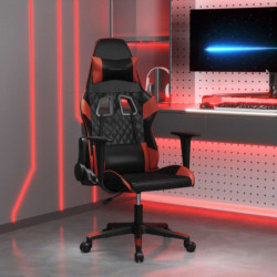 Gaming-Stuhl Schwarz und Weinrot Kunstleder