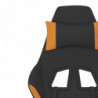 Gaming-Stuhl mit Massage & Fußstütze Schwarz und Orange Stoff