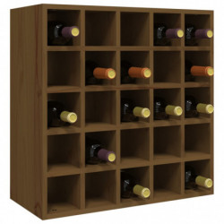 Weinregal Honigbraun 56x25x56 cm Massivholz Kiefer