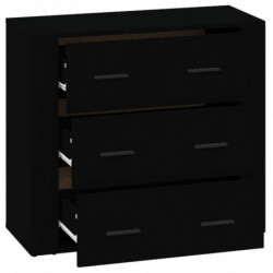 Sideboard Schwarz 80x33x70 cm Holzwerkstoff