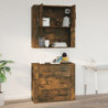 Wandschrank Räuchereiche 80x33x80 cm Holzwerkstoff