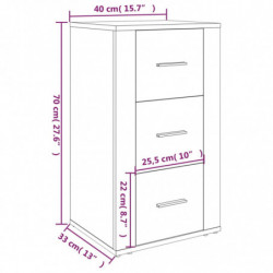 Sideboard Betongrau 40x33x70 cm Holzwerkstoff