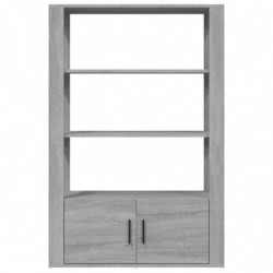 Sideboard Grau Sonoma 80x30x119,5 cm Holzwerkstoff