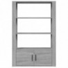 Sideboard Grau Sonoma 80x30x119,5 cm Holzwerkstoff