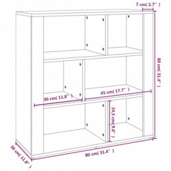 Sideboard Hochglanz-Weiß 80x30x80 cm Holzwerkstoff