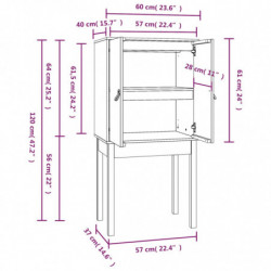 Highboard 60x40x120 cm Massivholz Kiefer